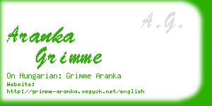 aranka grimme business card